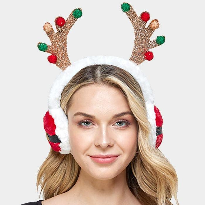 Christmas Reindeer Earmuffs