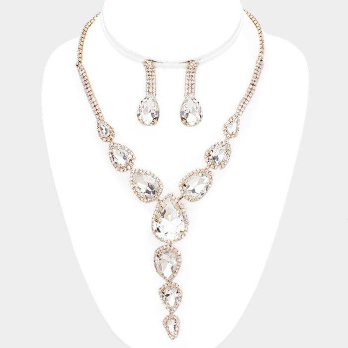 Crystal Teardrop Collar Necklace, Necklaces