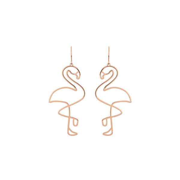 Flamingo Hallow Gold Earrings-Earring-SPARKLE ARMAND