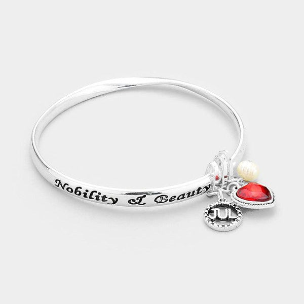 July Birthday Stone "Nobility & Beauty" Bracelet