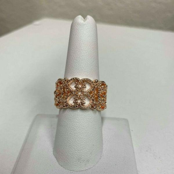 Paparazzi Tell Me How You Really Frill Rose Gold Stretch Ring