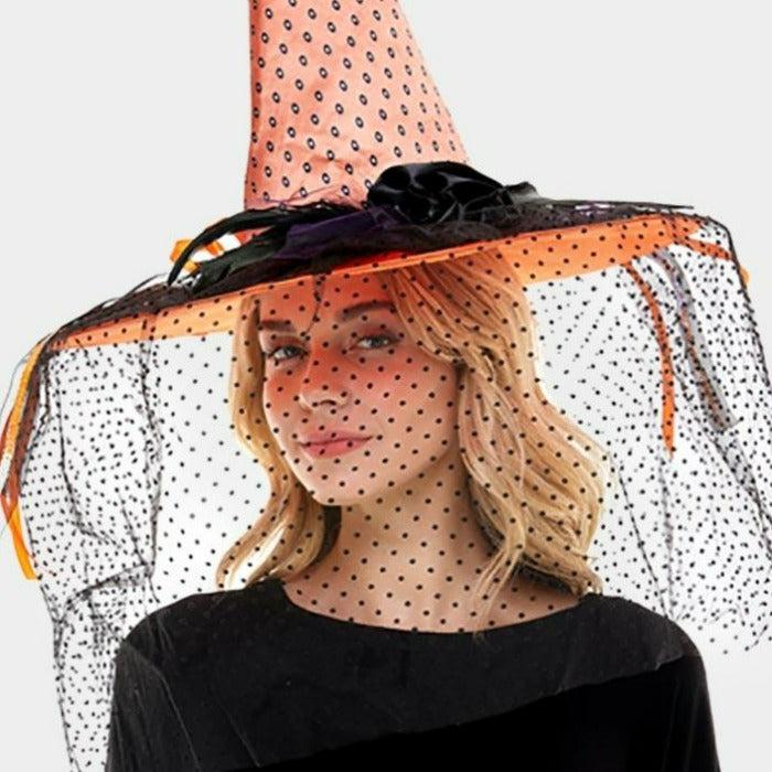 Spider Halloween Witch Halloween Hat With Vail Sparkle Armand