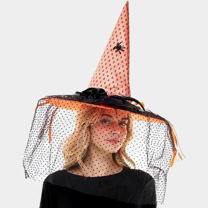 Spider Halloween Witch Halloween Hat With Vail Sparkle Armand