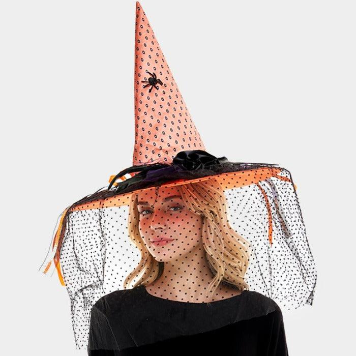 Spider Halloween Witch Halloween Hat With Vail Sparkle Armand